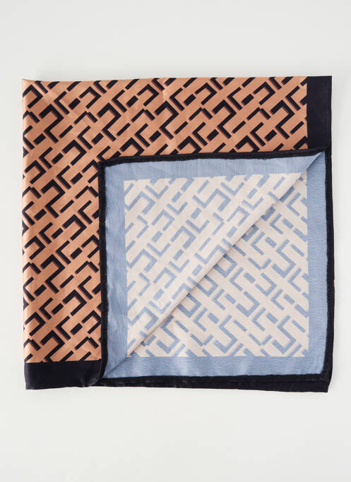 Eșarfă efect material satinat maro SANS MARQUE femme