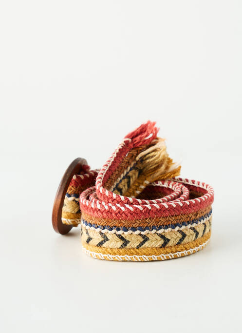 Curea țesătură împletită galben SANS MARQUE femme