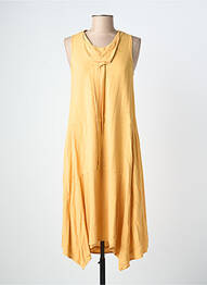 Rochie midi fără mâneci fără mâneci galben SEMIOLOGY femme