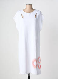 Rochie midi mâneci scurte mâneci scurte alb COP COPINE femeie