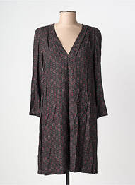 Rochie midi imprimeu fantezie mâneci lungi negru COP COPINE femeie