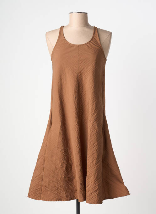 Rochie midi maro SEMIOLOGY femeie