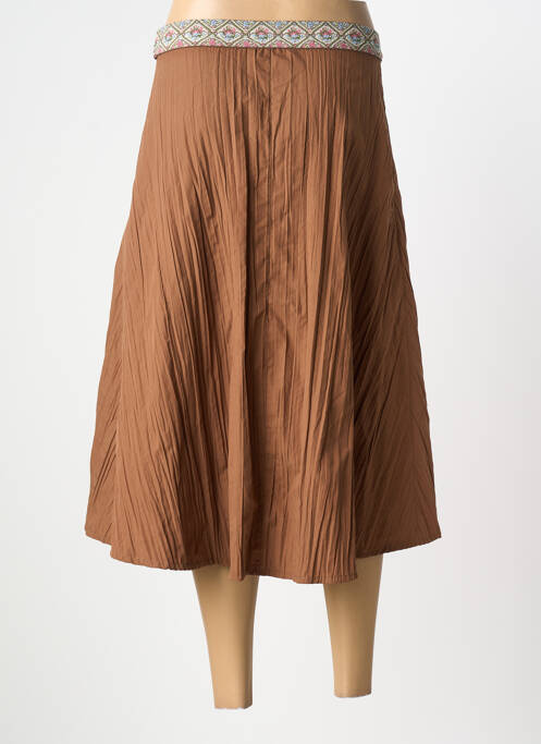 Fustă midi maro SEMIOLOGY femeie
