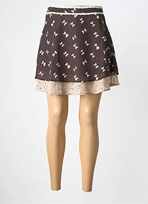 Fustă scurtă maro MISMASH femeie