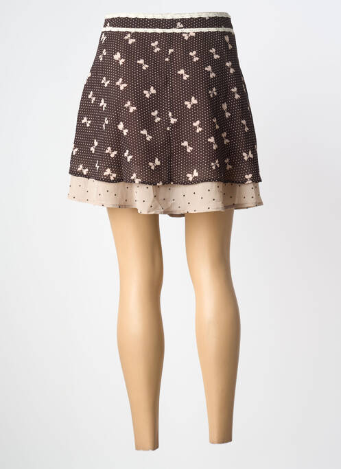 Fustă scurtă maro MISMASH femeie