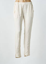 Pantalon slim talie elastică mărime normală bej SUNCOO femme