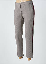 Pantalon chino broderie galoni laterali mărime normală bej SUNCOO femme