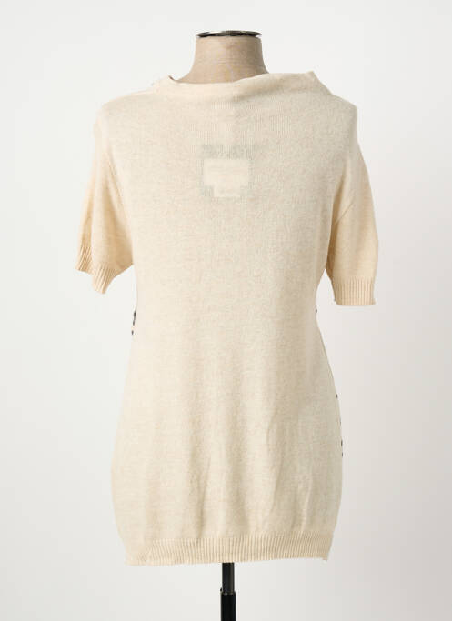 Rochie pulover bej POUSSIERE D'ETOILE femeie