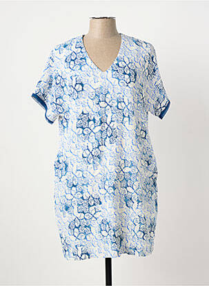 Rochie scurtă mâneci scurte mâneci scurte albastru SUNCOO femeie