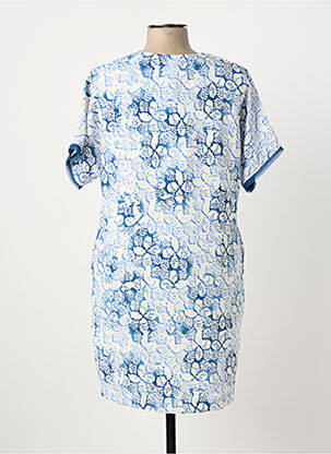 Rochie scurtă mâneci scurte mâneci scurte albastru SUNCOO femeie