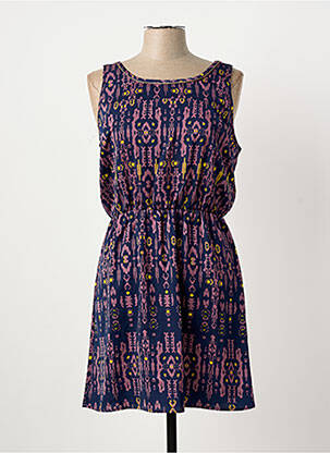 Rochie midi imprimeu fantezie bretele subțiri violet LOLA ESPELETA femeie
