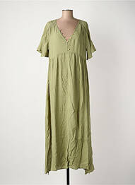 Rochie lungă mâneci scurte mâneci scurte verde LOLA ESPELETA femme