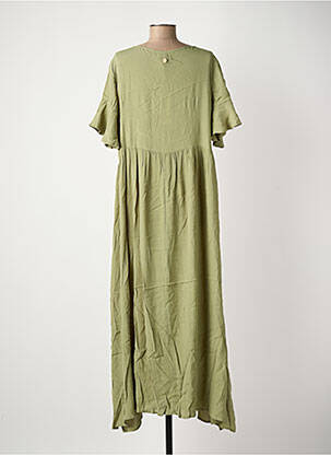 Rochie lungă mâneci scurte mâneci scurte verde LOLA ESPELETA femme