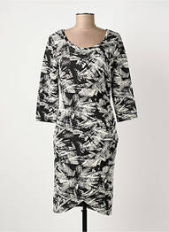 Rochie midi mâneci 3/4 mâneci 3/4 negru FRANSA femme