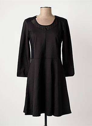 Rochie midi mâneci lungi mâneci lungi negru LES FILLES DE NEAUX femeie