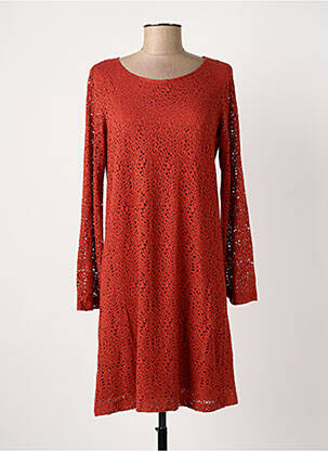 Rochie midi portocaliu LES FILLES DE NEAUX femeie