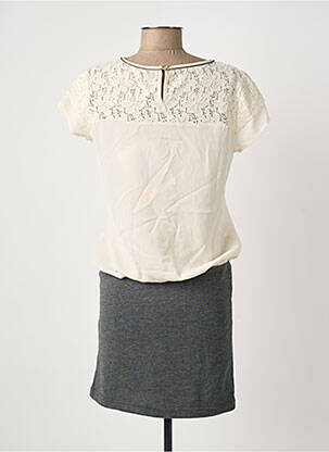Rochie midi mâneci scurte mâneci scurte gri LOLA ESPELETA femeie