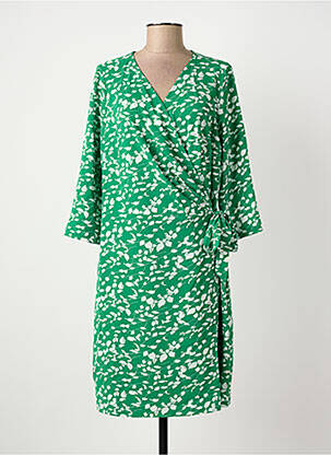 Rochie midi imprimeu fantezie mâneci lungi verde FRANSA femeie