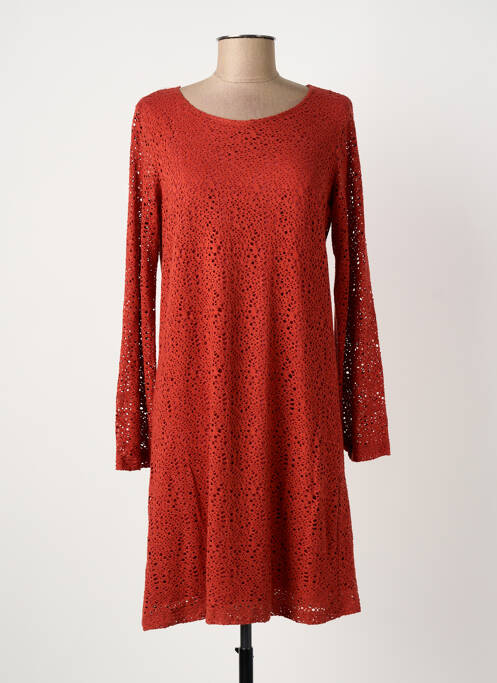 Rochie midi portocaliu LES FILLES DE NEAUX femeie