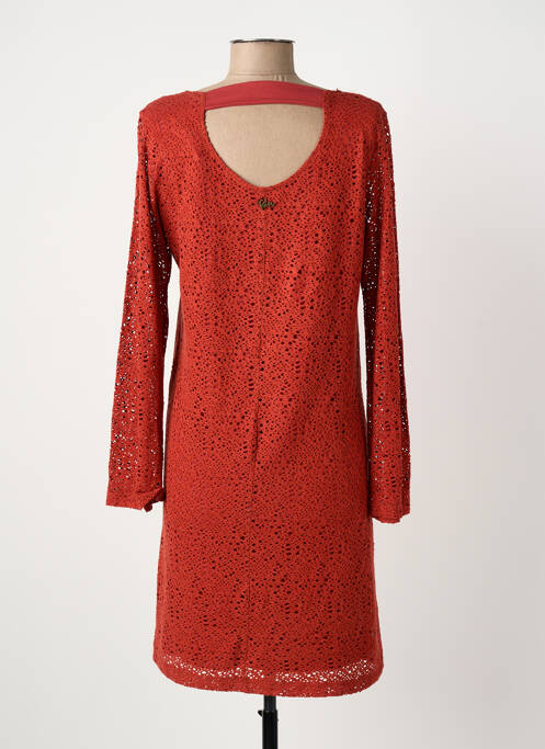 Rochie midi portocaliu LES FILLES DE NEAUX femeie