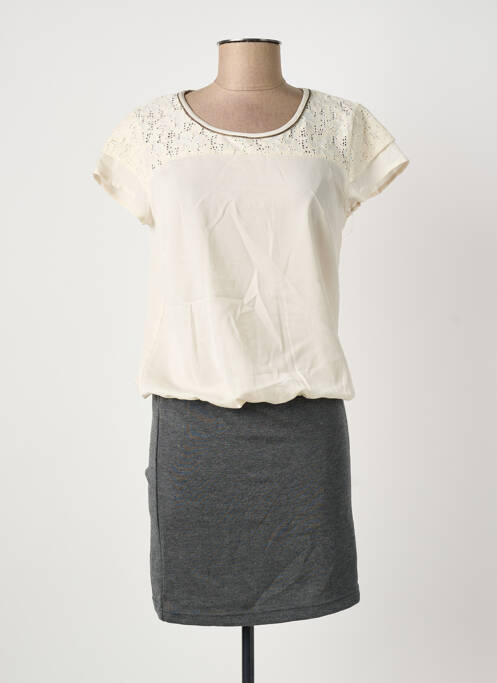 Rochie midi gri LOLA ESPELETA femeie