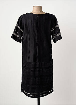 Rochie midi mâneci scurte mâneci scurte negru LES FILLES DE NEAUX femeie