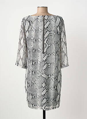 Rochie midi mâneci 3/4 mâneci 3/4 gri FRANSA femeie