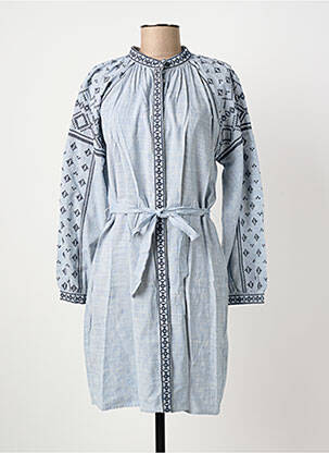 Rochie midi mâneci lungi mâneci lungi albastru SUNCOO femeie