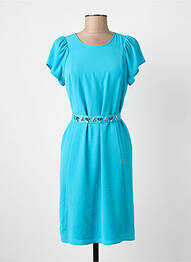 Rochie midi țesătură crep mâneci scurte albastru KOCCA femme