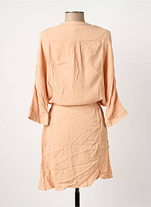 Rochie midi mâneci 3/4 mâneci 3/4 portocaliu SUNCOO femeie
