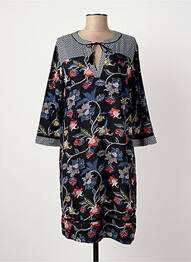 Rochie midi imprimeu floral mâneci 3/4 albastru FRANSA femeie