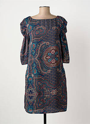 Rochie midi mâneci 3/4 mâneci 3/4 albastru MISMASH femeie