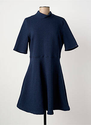 Rochie midi mâneci scurte mâneci scurte albastru TOMMY HILFIGER femeie