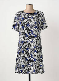 Rochie scurtă mâneci scurte mâneci scurte albastru SUNCOO femme