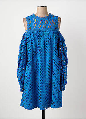 Rochie scurtă mâneci lungi mâneci lungi albastru SUNCOO femeie