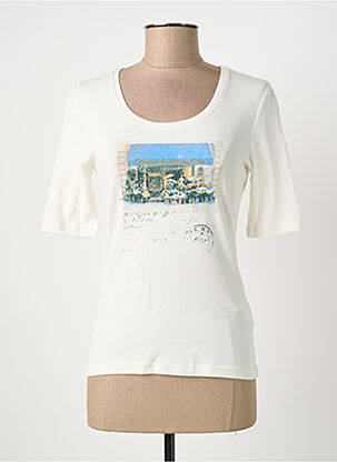 Tricou serigrafie mâneci scurte bej BETTY BARCLAY femeie