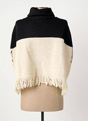 Poncho guler rulat negru POUSSIERE D'ETOLE femeie