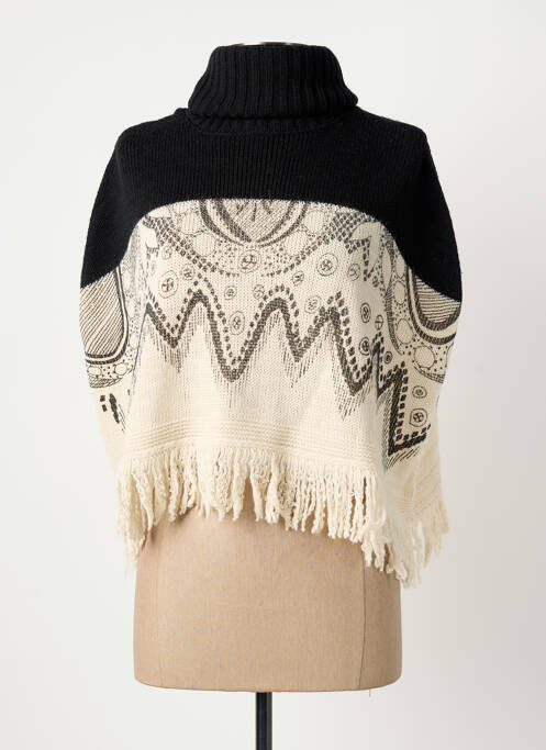 Poncho negru POUSSIERE D'ETOLE femeie