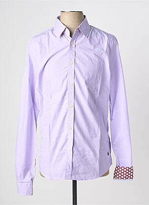 Cămașă cu mâneci lungi imprimeu dungi violet SCOTCH & SODA bărbat