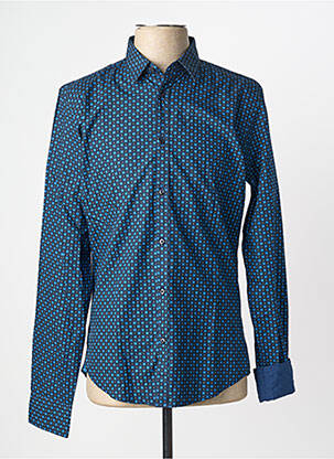 Cămașă cu mâneci lungi țesătură poplin albastru SCOTCH & SODA bărbat