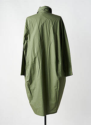 Rochie midi mâneci lungi mâneci lungi verde BLANC BOHEME femeie