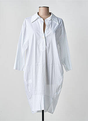 Rochie midi mâneci lungi mâneci lungi alb BLANC BOHEME femeie
