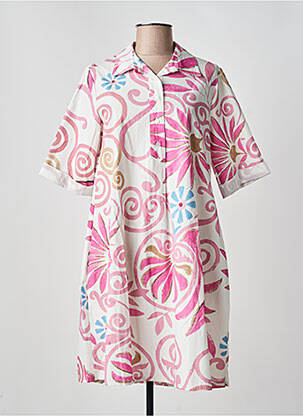 Rochie midi roz BLANC BOHEME femeie