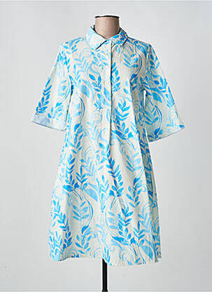 Rochie midi albastru BLANC BOHEME femeie