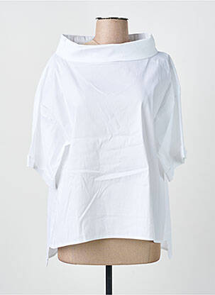 Top alb BLANC BOHEME femeie