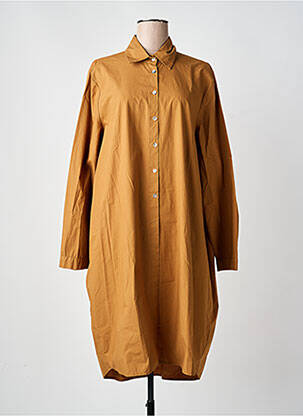 Rochie midi maro BLANC BOHEME femeie