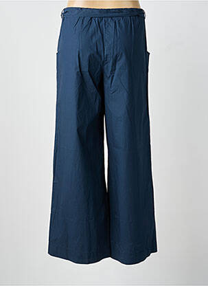 Pantalon drept țesătură poplin mărime normală albastru BLANC BOHEME femeie
