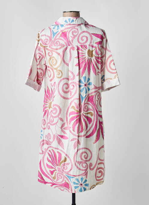 Rochie midi roz BLANC BOHEME femeie