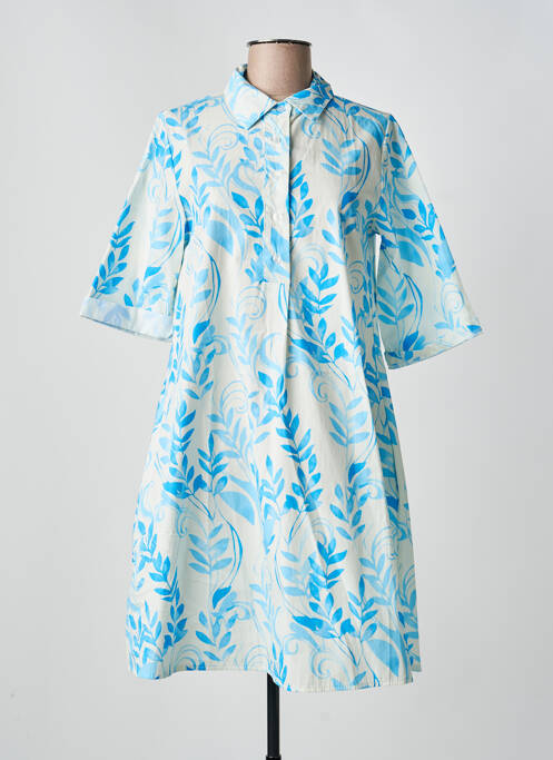 Rochie midi albastru BLANC BOHEME femeie