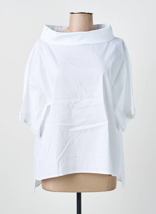 Top alb BLANC BOHEME femeie